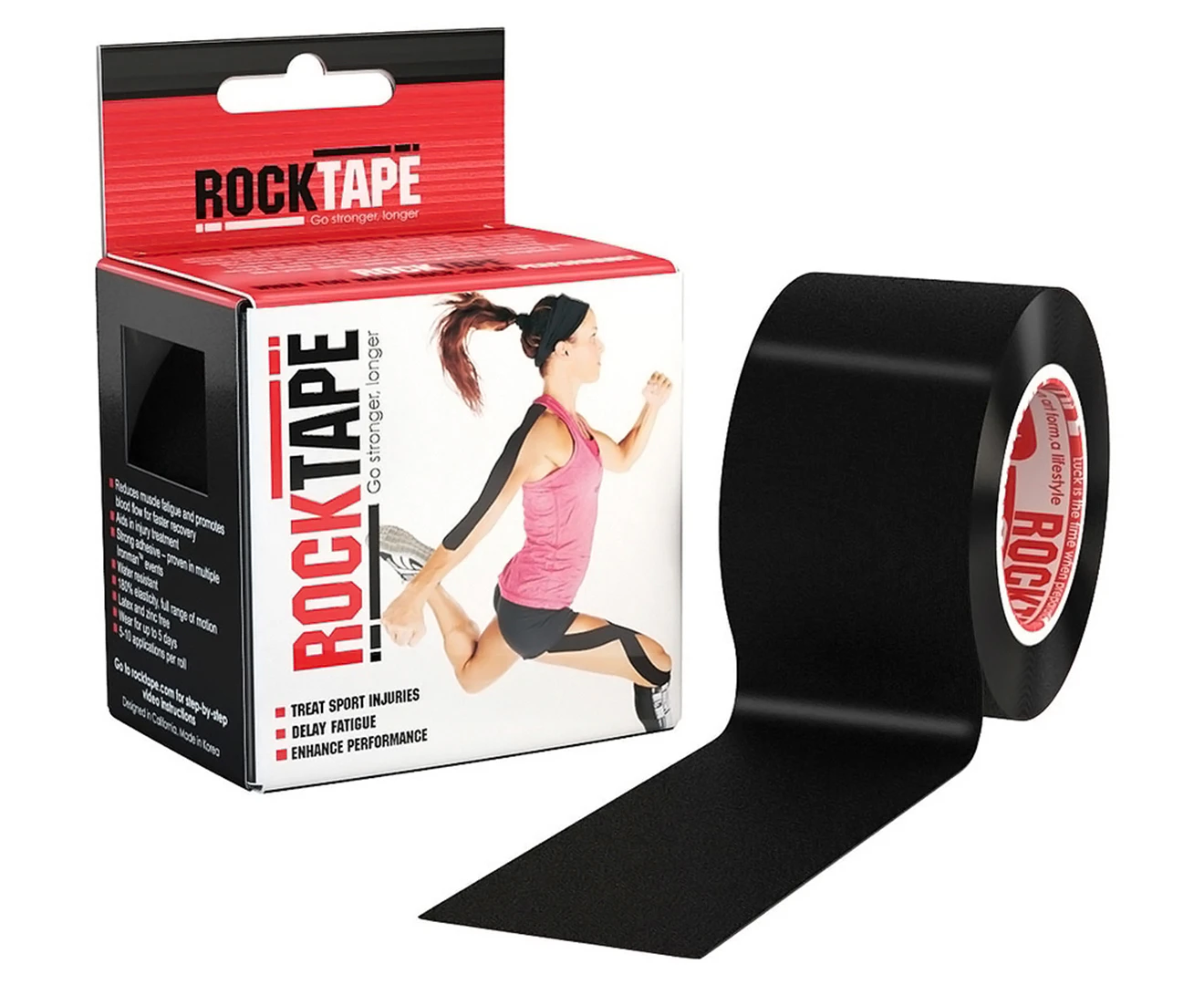 Rocktape Water Resistant 5cmx5M Sport/Athlete Injury Roll Tape Hypoallergenic BK