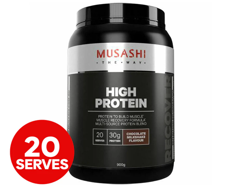 Musashi High Protein Powder Chocolate Milkshake 900g