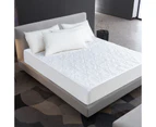 Mattress Protector Pad Bed Cover Waterproof Quilted Embossed Mattress Topper - White Conch shell