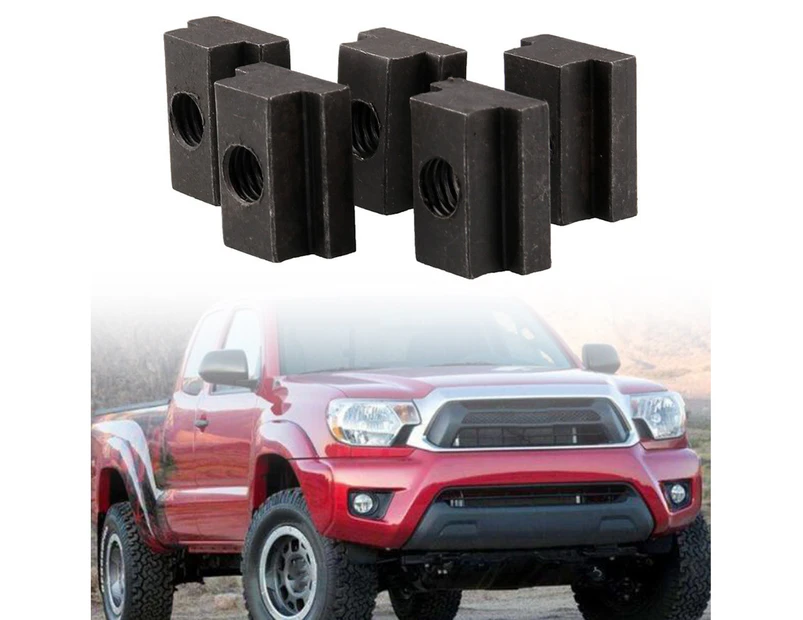 5Pcs T-slot Nuts Rust-proof Modified Parts Iron Black Oxidation T-slot Nuts  for Toyota-Tacoma Truck .au