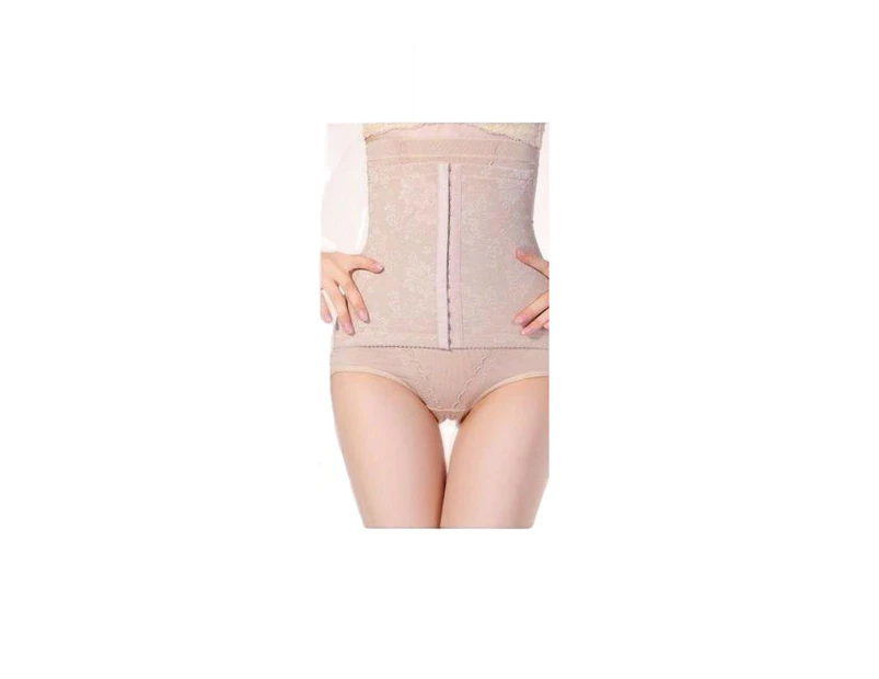 Women Waist Trainer Corset - With Inbuilt Underwear - Shaping Shaper Cincher Nylon/Spandex - Nude/Beige