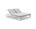 Arcadia Double Aluminium Sun Lounge - Outdoor Sun Lounges - White