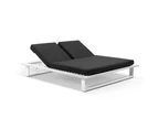 Arcadia Double Aluminium Sun Lounge - Outdoor Sun Lounges - White