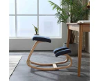 Ergonomic Kneeling Chair with Thick Cushion - Cloth Blue