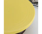 Revolving Cake Stand Stable Base Flexible Low Noise Non-slip DIY Baking 10.6-inch Rotating Cake Turntable Cupcake Decorating Supplies for Home-Yellow