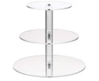 Colorfulstore Transparent Round Acrylic 3/4 Tier Cake Holder Party Cupcake Display Stand Rack-