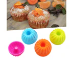 Colorfulstore 12Pcs/Set Cake Mold Heat-resistant Easy Release Silica Gel Pumpkin Cup Muffin Mold Bakeware Tool -