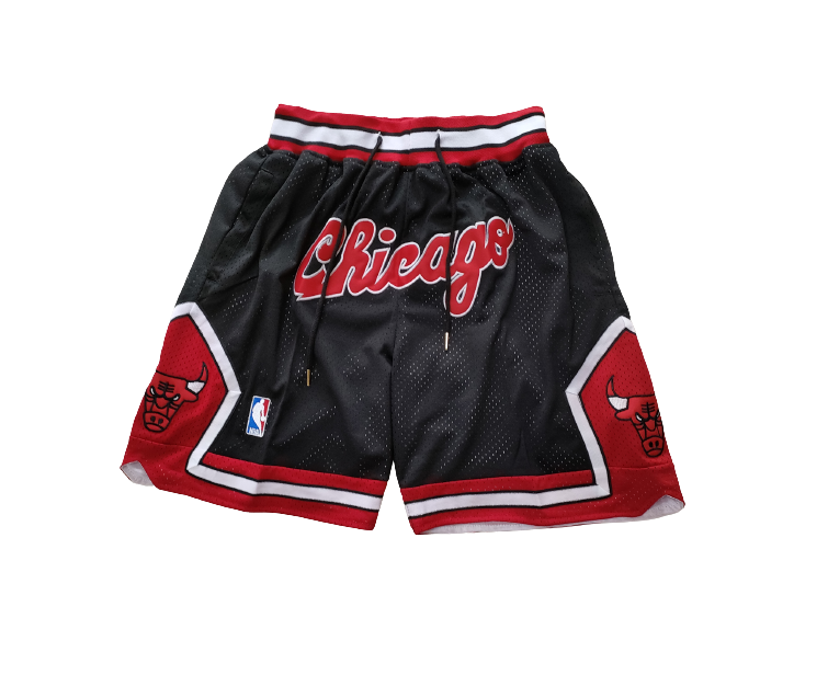 Chicago Bulls BLACK Basketball Just Don Shorts MITCHELL AND NESS NBA SIZE L