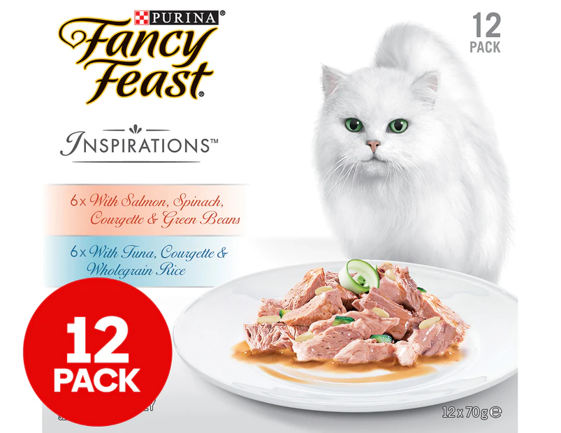 12 x Fancy Feast Inspirations Salmon & Tuna Multipack 70g