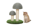 QBLEEV Mushroom Cat Scratching Post Sisal Board Scratcher-Gray