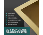 Simplus Stainless Steel Kitchen Workstation Sink 60x45CM Laundry Undermount Single Bowl Set Gold