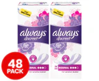 2 x Always Discreet Normal Liners 24pk