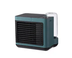 Portable USB Rechargeable Home Office Silent Anion Cooling Fan Air Conditioner - Green