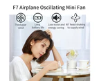 Mini Portable Handheld USB Rechargeable Cooling Fan Rotatable Desktop Air Cooler - White