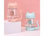 350ml Cartoon Cat LED Night Light Humidifier Mini Fan Car Home Office Diffuser - White