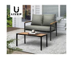 Livsip Outdoor Furniture 2-Piece Dining Set Lounge Patio Table Loveseat Lounge Setting