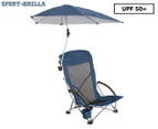 Sport-Brella Beach Chair w/ Shade Umbrella - Midnight Blue