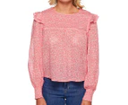 Billabong x Wrangler Women's Carefree Blouse - Coral