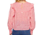 Billabong x Wrangler Women's Carefree Blouse - Coral