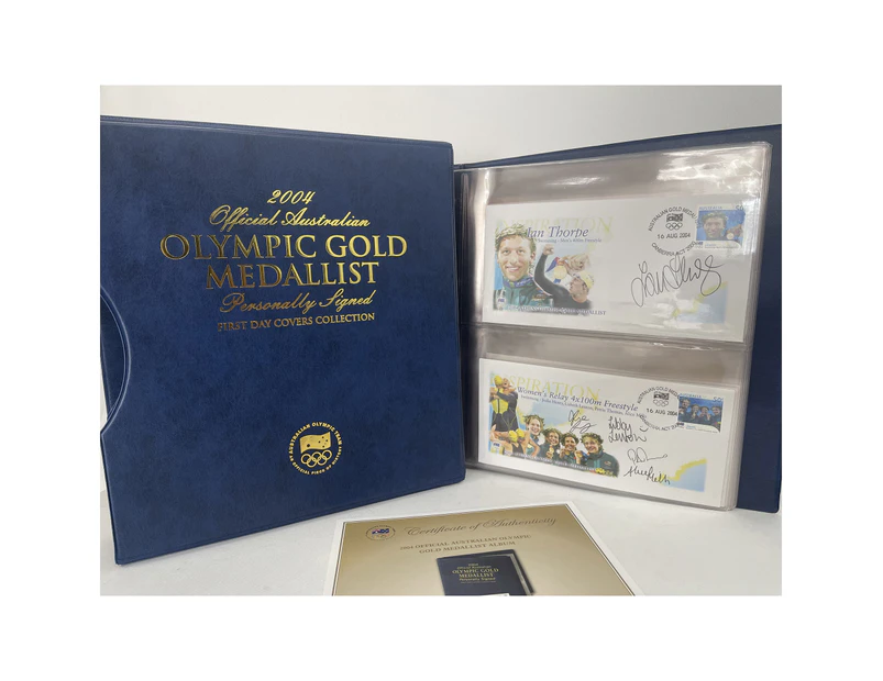 Olympics - Athens 2004 - Australian Olympic Gold Medallist Signed First Day Envelope Covers Collection