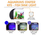 Hygger 23L Arc-Shaped Fish Tank Aquarium w/ Led Lighting, Hidden Filtration Box