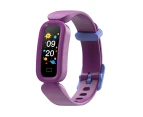 Children's Fitness Tracker Monitor Smartwatch and Bracelet-USB Rechargeable - Purple