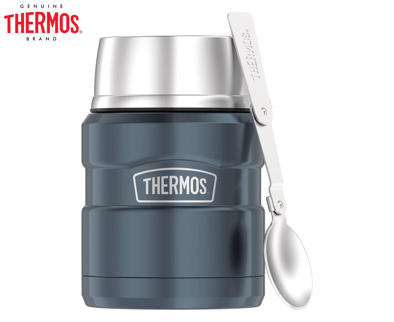 Thermos 470ml thermos stainless 2024 king beverage flask grey