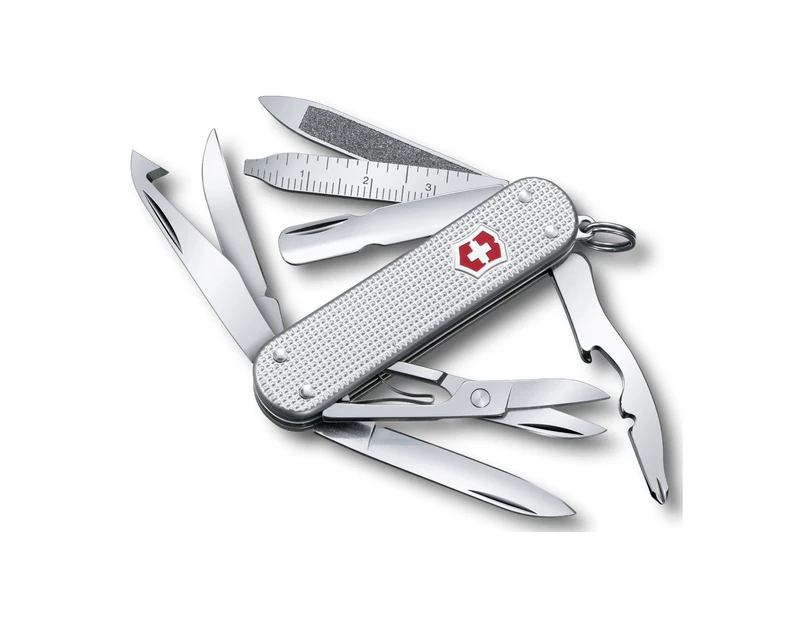 Victorinox Mini Champ Swiss Army Knife - Silver Alox handles - Special Edition