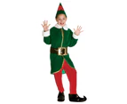 Elf Green Red Child Costume