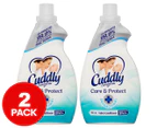 2 x Cuddly Concentrate Care & Protect Antibacterial Front & Top Loader Fabric Conditioner 900mL