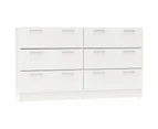 Lorenzo Chest of 6-Drawer Lowboy Sideboard Storage Cabinet - White