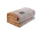 Reversible Fleece Throw Blanket Bed Throws Blanket Plush Blanket Sofa Blanket -Khaki