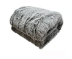 Sia Luxury Range Faux Fur Throw Rug 127 x 152 cm Mongolian Wolf