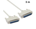 1.5m /3m Parallel DB25 Male Printer Cable for Connecting A Computer with DB25 Female Interface To The Printer,3m