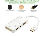 3 In 1 HDMI To VGA DVI HDMI with Audio 3.5mm Micro Adapter Cable for HDMI Laptop, Computer Etc Connect Simultaneously