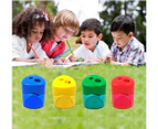 24Pcs Pencil Sharpener Manual, Assorted Color Small Dual Hole Pencil Sharpeners Bulk with Lid for School Office Home