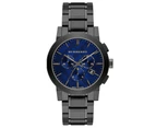 Burberry BU9365 Chronograph Blue Dial Dark Grey Ion-plated Men's Watch