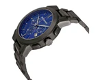 Burberry BU9365 Chronograph Blue Dial Dark Grey Ion-plated Men's Watch