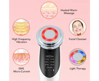 7 in 1 EMS Face Massager Red Light Photon Therapy Skin Care Radio Frequency Anti Aging Beauty Microcurrent Facial Lift Machine - Pink color
