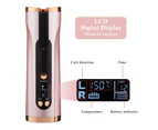 Automatic Hair Curler Curling Iron LCD Display USB Rechargeable Corrugation for Hair Home Portable Hair Wave Styling Tool - White Gold
