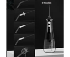 Electric Oral Irrigator Rechargeable Water Flosser Portable Dental Water Jet Pick 3Mode 300ML Tank Waterproof for Cleaning Teeth - White