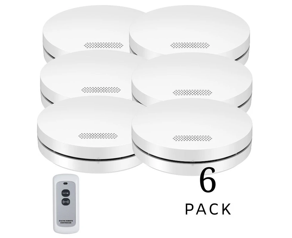 Interconnected Photoelectric Smoke Alarm 6 pack slimline range