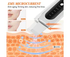 Ultrasonic Skin Scrubber EMS Microcurrent Face Lifting Machine LED Red&Blue Light Blackhead Remover Deep Facial Cleaning Device