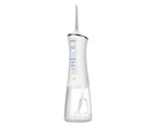 300ml Oral Irrigator Rechargeable Portable Water Flosser 4 Modes Dental Water Jet Floss IPX7 Waterproof Teeth Cleaner 4 Nozzles - White-1 set with 4 nozzles