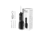 Intelligent Oral Irrigator Portable Dental Water Flosser Rechargeable 5 Modes Dental Water Jet Floss IPX7 Waterproof 330ML 4Tips - White