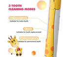 Child Toothbrush Children Sonic Electric Tooth Brush Children's Teeth Cleaning Kids Toothbrushes for Children Cartoon with Heads - Yellow