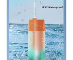 Newest Portable Oral Irrigator Rechargeable Water Flosser Dental Jet Irrigator Teeth Cleaner 3Modes 200ML Waterproof Home Travel - Orange
