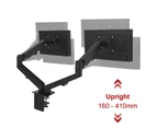 360°Rotation Dual Monitor Stand LED LCD Desk Mount Monitor Arm Adjustable Height Heavy Duty Dual Bracket Holder Fits 2 Screens
