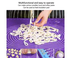 Colorfulstore Dough Mat Scale Ring Design Static Absorption Silicone Kitchen Rolling Dough Pad for Pastries-Purple