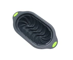 Cake Pan Reusable Non-stick Easy to Clean Quick Demoulding High Temperature Resistant Make Cakes Toast Silicone Swirl Design Loaf Pan-Dark Gray